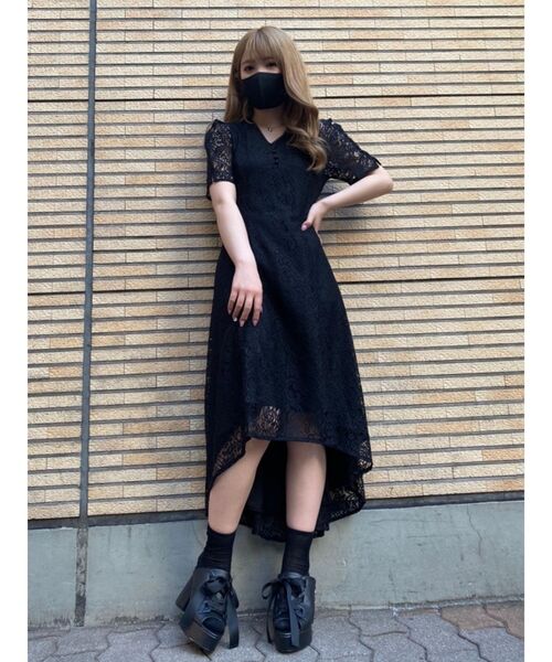 EATME（イートミー）の「Vネックレースワンピース（ワンピース