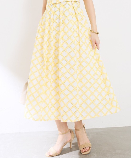 La TOTALITE(ラトータリテ)の「CanCam6月号掲載 まい(chay)コラボブロックチェックタックワンピース◆(ワンピース・レディース・ホワイト/ブラック/ピンク/ホワイト×イエロー・38/36)」の18枚目の写真