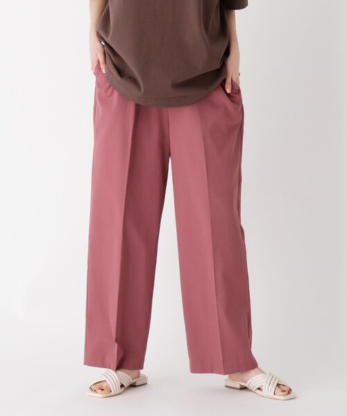 OPAQUE.CLIP(オペークドットクリップ)の「◆リネンMIX ストレッチドライオックス イージーパンツ【UNISEX】(スーツパンツ・レディース・ピンク系/ブラック/サンドベージュ・40/38)」の3枚目の写真