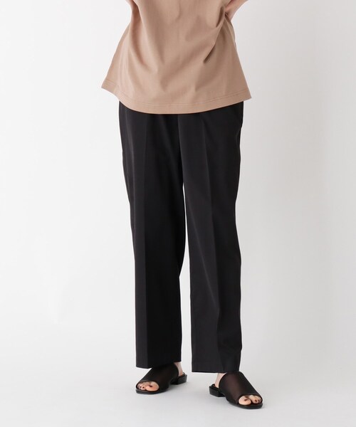 OPAQUE.CLIP(オペークドットクリップ)の「◆リネンMIX ストレッチドライオックス イージーパンツ【UNISEX】(スーツパンツ・レディース・ピンク系/ブラック/サンドベージュ・40/38)」の2枚目の写真