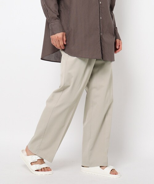 OPAQUE.CLIP(オペークドットクリップ)の「◆リネンMIX ストレッチドライオックス イージーパンツ【UNISEX】(スーツパンツ・レディース・ピンク系/ブラック/サンドベージュ・40/38)」の13枚目の写真