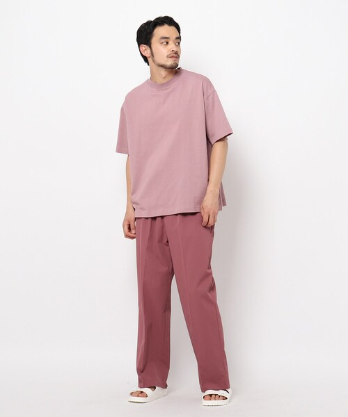 OPAQUE.CLIP(オペークドットクリップ)の「◆リネンMIX ストレッチドライオックス イージーパンツ【UNISEX】(スーツパンツ・レディース・ピンク系/ブラック/サンドベージュ・40/38)」の4枚目の写真