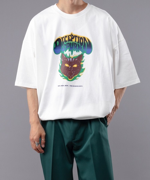 kutir（クティール）の「ロックキャットTシャツ（Tシャツ/カットソー・メンズ・ホワイト/チャコールグレー/イエロー/ラベンダー・MEDIUM/LARGE）」の15枚目の写真