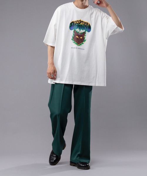 kutir（クティール）の「ロックキャットTシャツ（Tシャツ/カットソー・メンズ・ホワイト/チャコールグレー/イエロー/ラベンダー・MEDIUM/LARGE）」の5枚目の写真