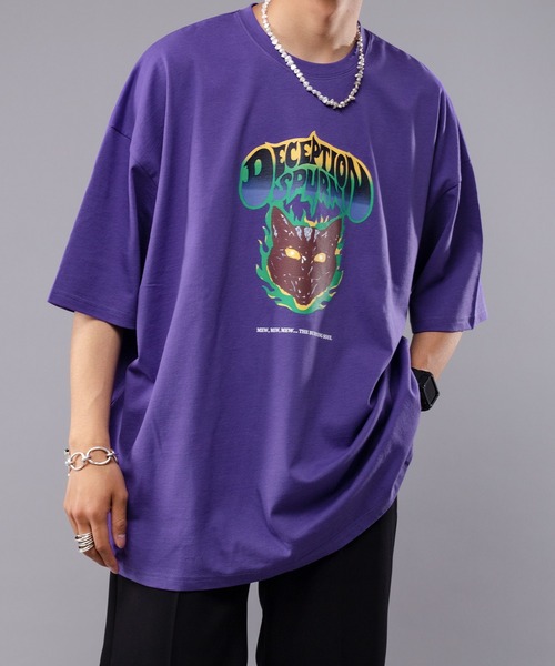 kutir（クティール）の「ロックキャットTシャツ（Tシャツ/カットソー・メンズ・ホワイト/チャコールグレー/イエロー/ラベンダー・MEDIUM/LARGE）」の17枚目の写真