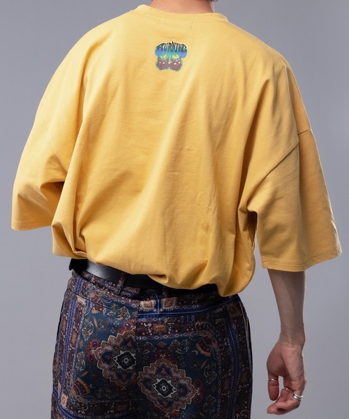 kutir（クティール）の「ロックキャットTシャツ（Tシャツ/カットソー・メンズ・ホワイト/チャコールグレー/イエロー/ラベンダー・MEDIUM/LARGE）」の18枚目の写真