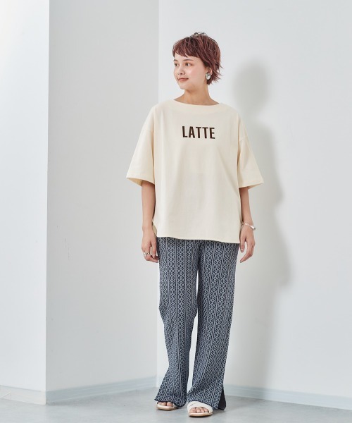 e.r.g*（イーアールジー）の「ラテカラー　ラウンドロゴＴｅｅ（Tシャツ/カットソー・レディース・ブラック/ブラウン/オフホワイト/カーキ/イエロー・M）」の20枚目の写真