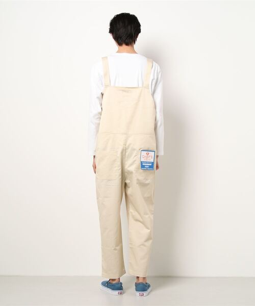 Blue Standard （ブルースタンダード）の「【BLUE STANDARD】ビッグシルエット　ツイルオーバーオール（サロペット/オーバーオール・メンズ・ブラック/カーキ/ブルー/ベージュ/オフホワイト・MEDIUM/LARGE）」の7枚目の写真