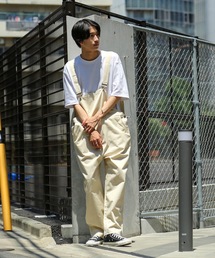 Blue Standard  | 【BLUE STANDARD】ビッグシルエット　ツイルオーバーオール(サロペット/オーバーオール)