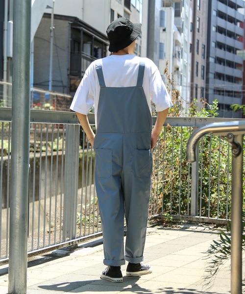 Blue Standard （ブルースタンダード）の「【BLUE STANDARD】ビッグシルエット　ツイルオーバーオール（サロペット/オーバーオール・メンズ・ブラック/カーキ/ブルー/ベージュ/オフホワイト・MEDIUM/LARGE）」の22枚目の写真