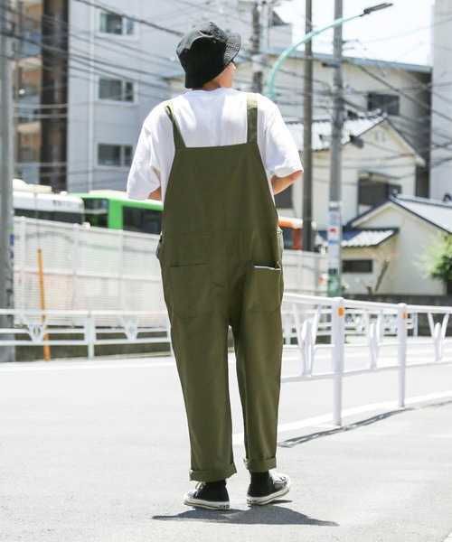 Blue Standard （ブルースタンダード）の「【BLUE STANDARD】ビッグシルエット　ツイルオーバーオール（サロペット/オーバーオール・メンズ・ブラック/カーキ/ブルー/ベージュ/オフホワイト・MEDIUM/LARGE）」の19枚目の写真