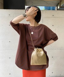 DouDou | ボーダーポンチョ(Tシャツ/カットソー)