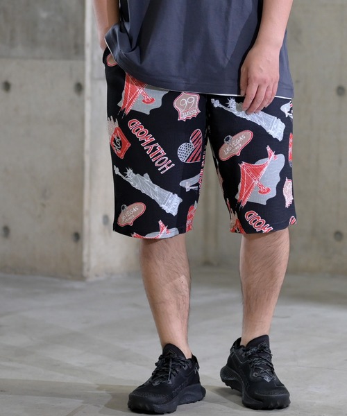 JOHN'S CLOSET（ジョンズクローゼット）の「【2】型押しワッフル 総柄プリントショーツ（その他パンツ・メンズ・ホワイト/ブラック/ネイビー/ネイビー系/ホワイト系その他・MEDIUM/LARGE）」の4枚目の写真