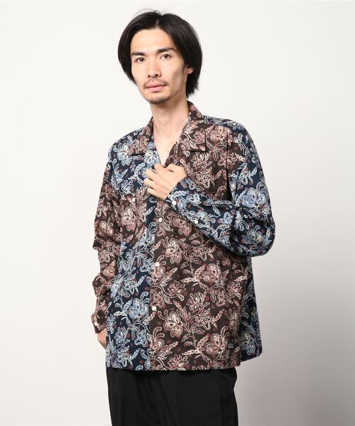 MANASTASH（マナスタッシュ）の「MANASTASH/マナスタッシュ　LOUNGE SHIRT ラウンジシャツ　7115101（シャツ/ブラウス・メンズ・ネイビー/その他/カラフル・MEDIUM/LARGE/X-LARGE）」の3枚目の写真