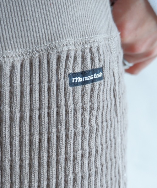 MANASTASH（マナスタッシュ）の「MANASTASH/マナスタッシュ　W's SNUGGLE SNUG THERMAL PT　ウィメンズ　スナッグサーマルパンツ（スウェットパンツ・レディース・ナチュラル/ブラック/モカ・MEDIUM）」の8枚目の写真