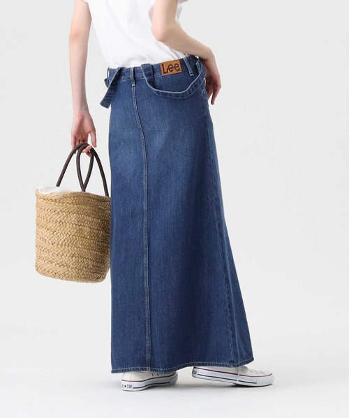 Lee（リー）の「【Lee】デニムサスペンダースカート（サロペット/オーバーオール・レディース・ダークインディゴブルー・S/M）」の5枚目の写真