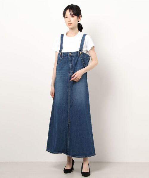 Lee（リー）の「【Lee】デニムサスペンダースカート（サロペット/オーバーオール・レディース・ダークインディゴブルー・S/M）」の12枚目の写真