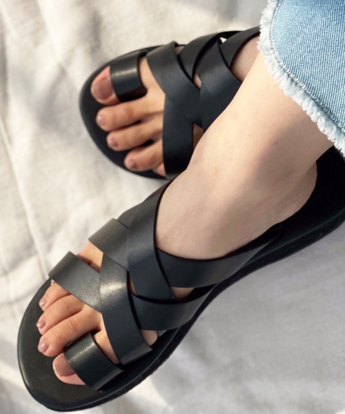 LYDIE(リディー)の「メッシュ編みフラットトングサンダル(サンダル・レディース・ブラック・LL/S/M/L)」の20枚目の写真