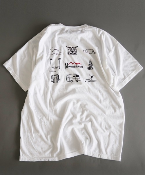 MANASTASH（マナスタッシュ）の「MANASTASH×JONAS CLAESSON/マナスタッシュ×ジョナスクレアッソン ICON アイコン　Tシャツ（Tシャツ/カットソー・メンズ・ホワイト・LARGE/X-LARGE/MEDIUM）」の5枚目の写真
