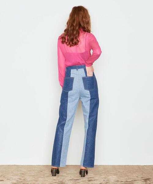 AEWEN MATOPH（イウエン マトフ）の「＜AEWEN MATOPH（イウエン マトフ）＞コーティング コンビ デニムパンツ（デニムパンツ・レディース・ブラック/コバルトブルー・38/36/34）」の9枚目の写真