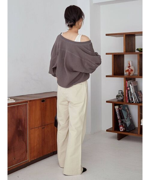 Ungrid（アングリッド）の「ショートカットルーズカーデ（カーディガン/ボレロ・レディース・アイボリー/チャコールグレー/レッド・FREE）」の8枚目の写真