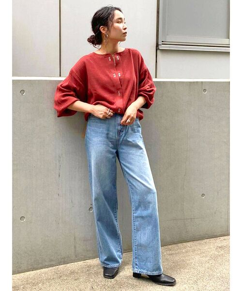 Ungrid（アングリッド）の「ショートカットルーズカーデ（カーディガン/ボレロ・レディース・アイボリー/チャコールグレー/レッド・FREE）」の22枚目の写真