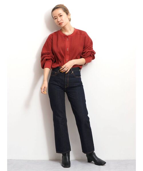 Ungrid（アングリッド）の「ショートカットルーズカーデ（カーディガン/ボレロ・レディース・アイボリー/チャコールグレー/レッド・FREE）」の9枚目の写真