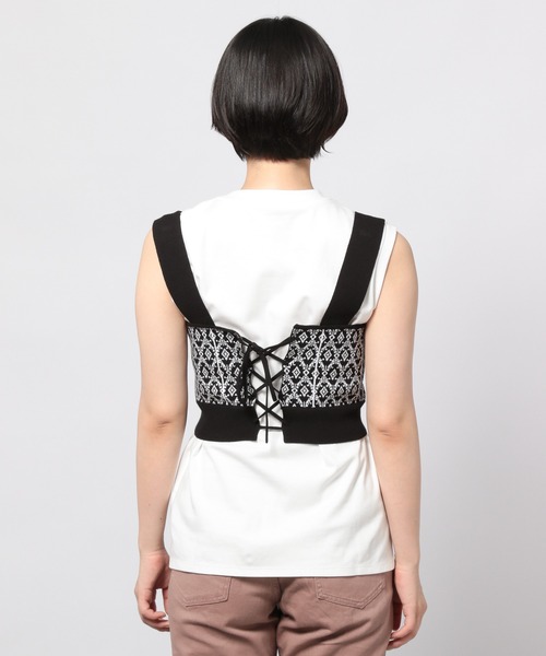 PAGEBOY(ページボーイ)の「ジャガードニットビスチェ(その他トップス・レディース・ブラック/ブラウン・FREE)」の11枚目の写真