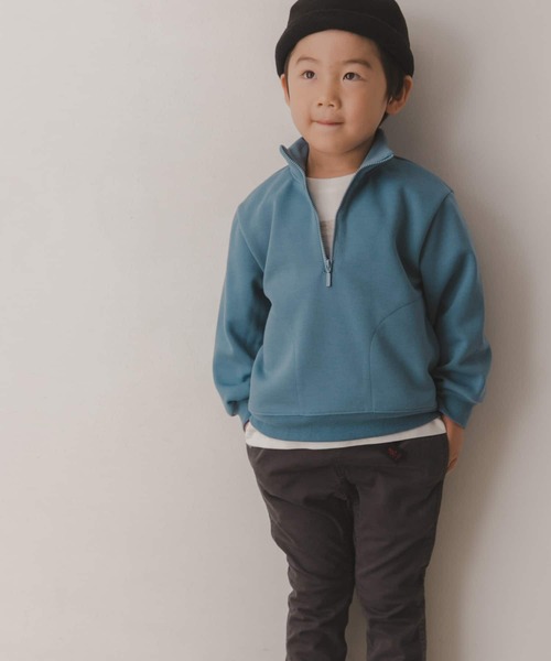 URBAN RESEARCH DOORS（アーバンリサーチドアーズ）の「ハーフジッププルオーバー(KIDS)（スウェット・キッズ・ブルー/アイボリー・120/105/135）」の12枚目の写真