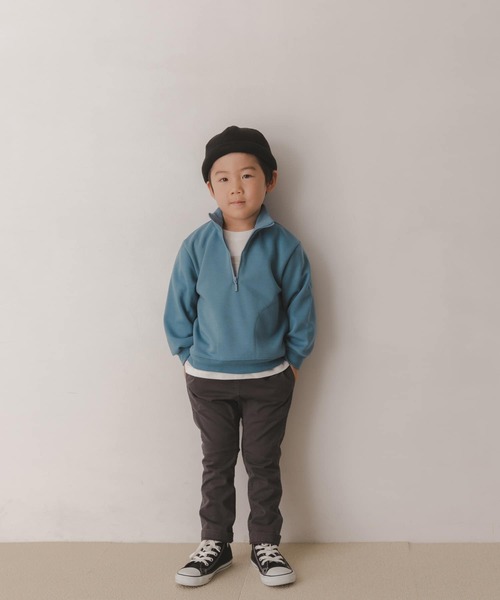 URBAN RESEARCH DOORS（アーバンリサーチドアーズ）の「ハーフジッププルオーバー(KIDS)（スウェット・キッズ・ブルー/アイボリー・120/105/135）」の8枚目の写真