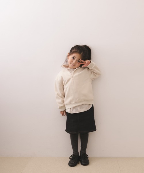 URBAN RESEARCH DOORS（アーバンリサーチドアーズ）の「ハーフジッププルオーバー(KIDS)（スウェット・キッズ・ブルー/アイボリー・120/105/135）」の10枚目の写真
