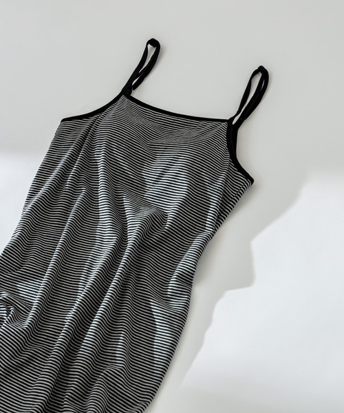 mystic(ミスティック)の「SHIMAワンピース(ルームウェア/パジャマ・レディース・ピンク/オレンジ/ブラック・FREE)」の1枚目の写真