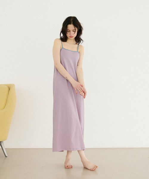 mystic(ミスティック)の「SHIMAワンピース(ルームウェア/パジャマ・レディース・ピンク/オレンジ/ブラック・FREE)」の16枚目の写真