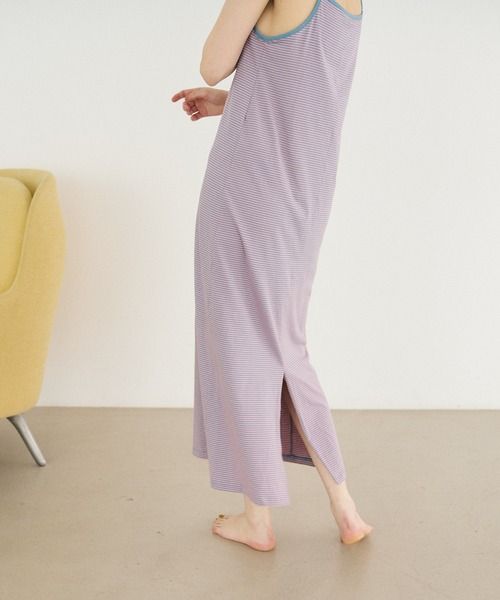 mystic(ミスティック)の「SHIMAワンピース(ルームウェア/パジャマ・レディース・ピンク/オレンジ/ブラック・FREE)」の5枚目の写真