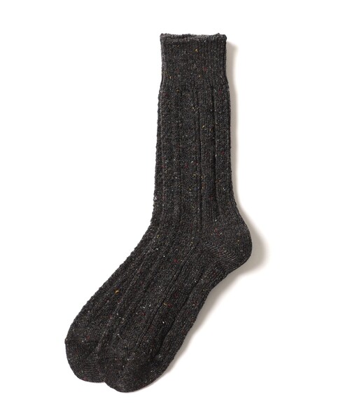 BEAMS PLUS（ビームスプラス）の「Cable Nep Multi Pattern Socks（ソックス/靴下・メンズ・グリーン/チャコールグレー/ブラウン/オフホワイト/イエロー系その他6・ONE SIZE）」の14枚目の写真