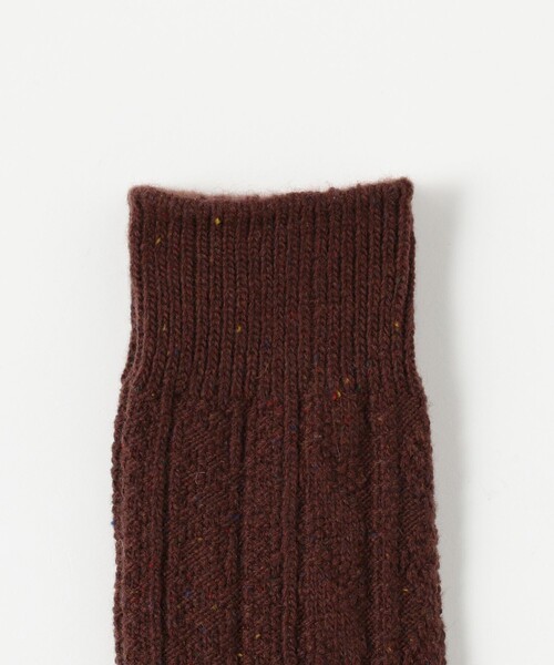 BEAMS PLUS（ビームスプラス）の「Cable Nep Multi Pattern Socks（ソックス/靴下・メンズ・グリーン/チャコールグレー/ブラウン/オフホワイト/イエロー系その他6・ONE SIZE）」の9枚目の写真
