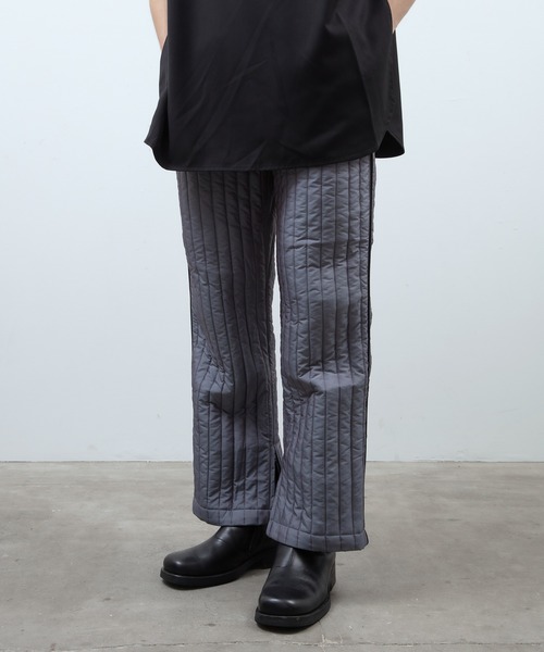 unlow（アンロー）の「シャンブレーキルティングパンツ（セットアップ対応）（その他パンツ・メンズ・グレー/ブルー・L/M）」の9枚目の写真