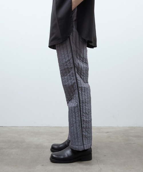 unlow（アンロー）の「シャンブレーキルティングパンツ（セットアップ対応）（その他パンツ・メンズ・グレー/ブルー・L/M）」の10枚目の写真