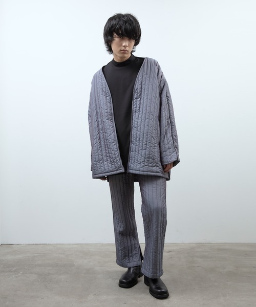 unlow（アンロー）の「シャンブレーキルティングパンツ（セットアップ対応）（その他パンツ・メンズ・グレー/ブルー・L/M）」の15枚目の写真