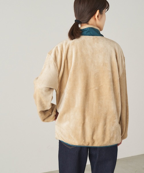 ＆yam（アンドヤム）の「両面シャギーフリースジップブルゾン【親子お揃い/リンクコーデ】（ブルゾン・レディース・ブラック/ベージュ/パープル・FREE）」の13枚目の写真