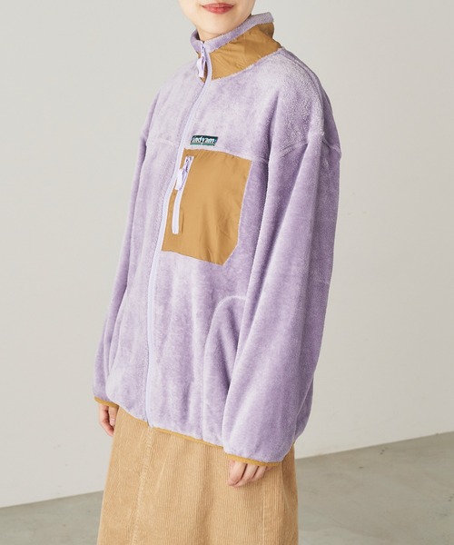 ＆yam（アンドヤム）の「両面シャギーフリースジップブルゾン【親子お揃い/リンクコーデ】（ブルゾン・レディース・ブラック/ベージュ/パープル・FREE）」の19枚目の写真