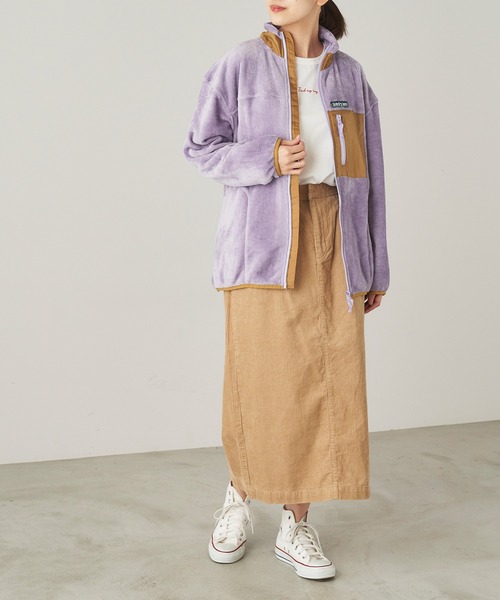 ＆yam（アンドヤム）の「両面シャギーフリースジップブルゾン【親子お揃い/リンクコーデ】（ブルゾン・レディース・ブラック/ベージュ/パープル・FREE）」の21枚目の写真