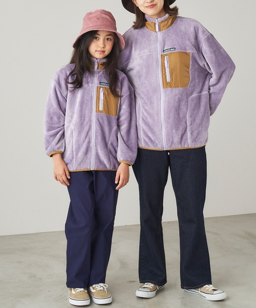 ＆yam（アンドヤム）の「両面シャギーフリースジップブルゾン【親子お揃い/リンクコーデ】（ブルゾン・レディース・ブラック/ベージュ/パープル・FREE）」の22枚目の写真
