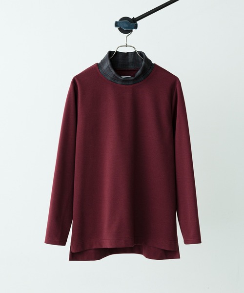 Lui's（ルイス）の「ネックチェックタートルカットソー（その他トップス・メンズ・ブラック/グリーン/バーガンディー・SMALL/MEDIUM）」の3枚目の写真