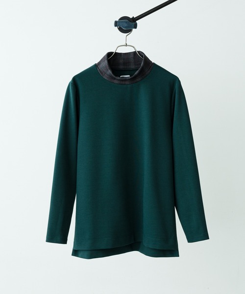 Lui's（ルイス）の「ネックチェックタートルカットソー（その他トップス・メンズ・ブラック/グリーン/バーガンディー・SMALL/MEDIUM）」の2枚目の写真