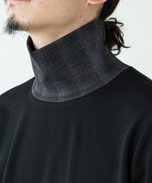 Lui's（ルイス）の「ネックチェックタートルカットソー（その他トップス・メンズ・ブラック/グリーン/バーガンディー・SMALL/MEDIUM）」の4枚目の写真