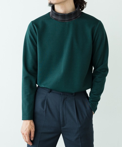 Lui's（ルイス）の「ネックチェックタートルカットソー（その他トップス・メンズ・ブラック/グリーン/バーガンディー・SMALL/MEDIUM）」の5枚目の写真