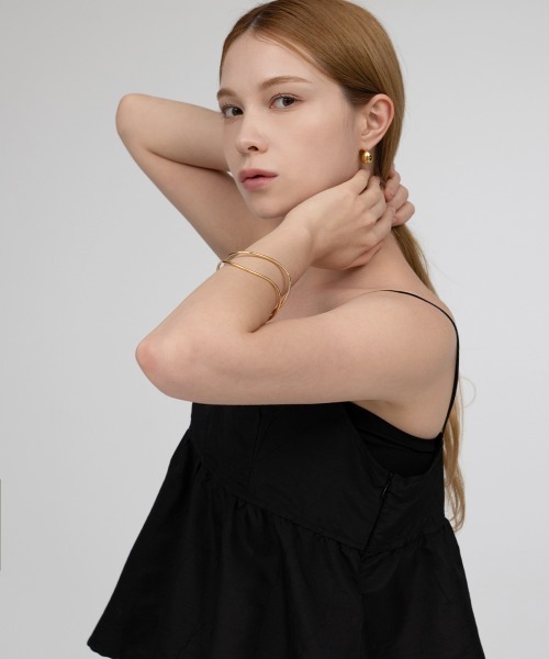 CEMONEMO（セモネモ）の「ダブル ウェーブ メタルバングル（バングル/リストバンド・レディース・シルバー/ゴールド・FREE）」の7枚目の写真