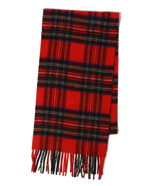 Johnstons of Elgin（ジョンストンズオブエルガン）の「JOHNSTONS: カシミヤ チェック マフラー（マフラー・メンズ・ホワイト/グレー/チャコールグレー/カーキ/レッド/ネイビー・ONE SIZE）」の11枚目の写真