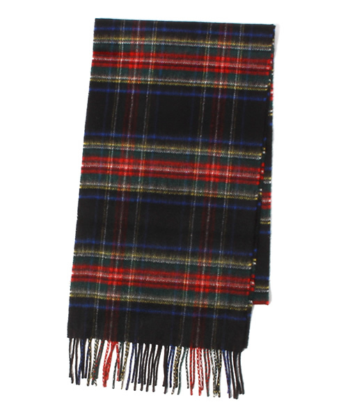 Johnstons of Elgin（ジョンストンズオブエルガン）の「JOHNSTONS: カシミヤ チェック マフラー（マフラー・メンズ・ホワイト/グレー/チャコールグレー/カーキ/レッド/ネイビー・ONE SIZE）」の12枚目の写真